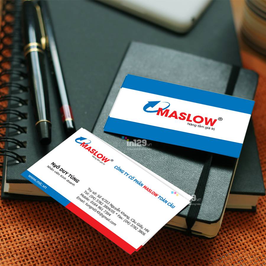 Mẫu card visit của Công ty Maslow Toàn Cầu