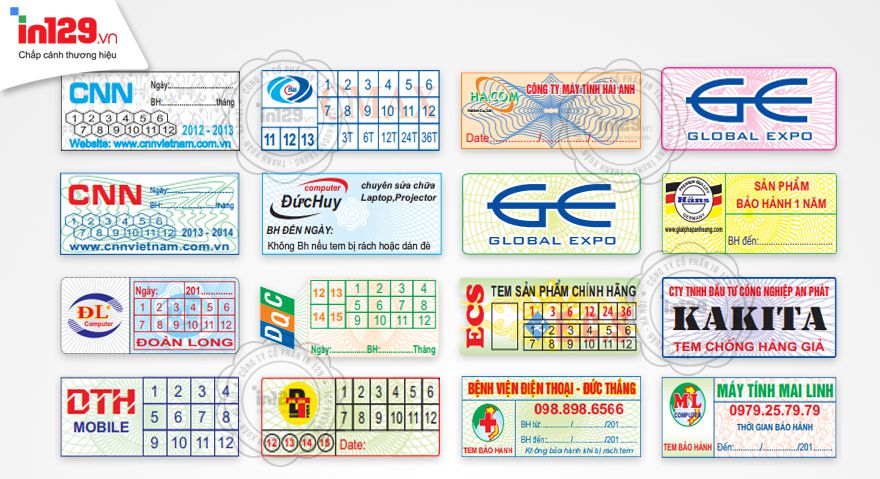 In tem bảo hành sử dụng giấy in loại nào?