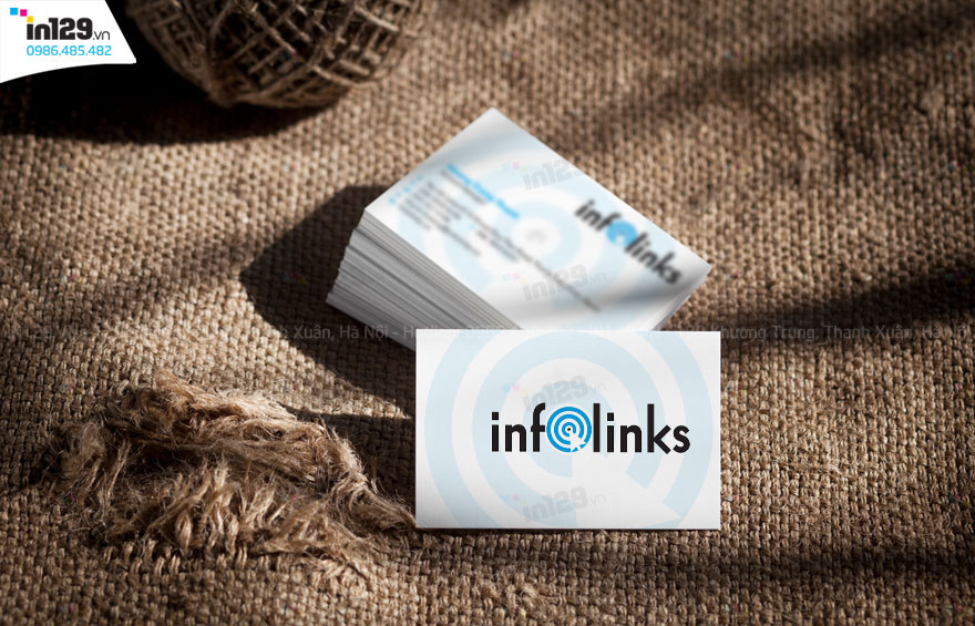 Mẫu card visit của Infolink do In129.vn thực hiện thiết kế và in ấn