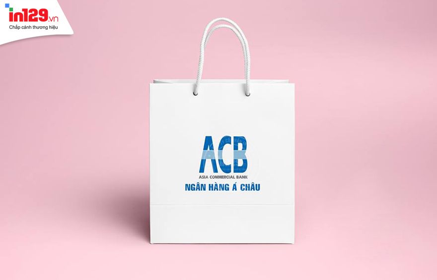 mẫu túi giấy đựng quà ngân hàng ACB