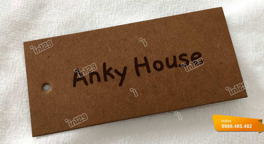 Mẫu mác quần áo giấy kraft cho shop Anky House