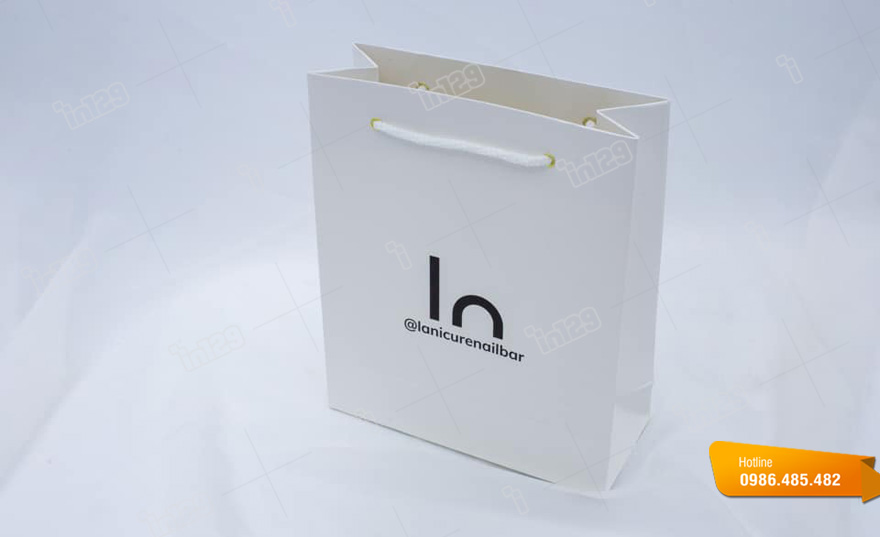 Túi đựng bằng giấy do In129 thực hiện cho Ln vô cùng đơn giản nhưng sang trọng