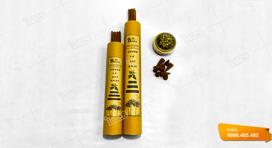Mẫu hộp hương được làm bằng giấy cho thương hiệu Budara do In129 thực hiện