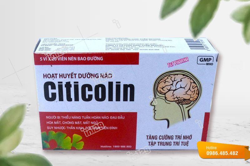 In hộp đựng thuốc hoạt huyết dưỡng não Citicolin