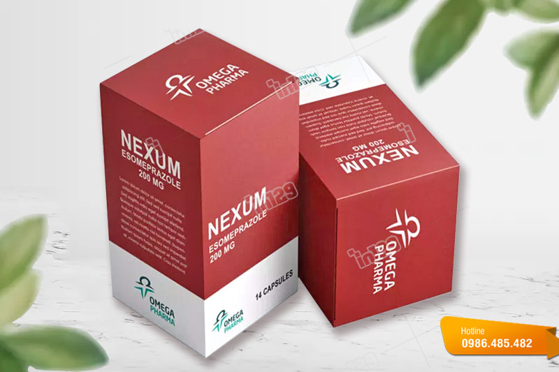 In hộp đựng thuốc cho thương hiệu Nexum nổi tiếng
