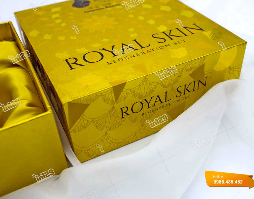Mẫu hộp đựng mỹ phẩm Royal Skin