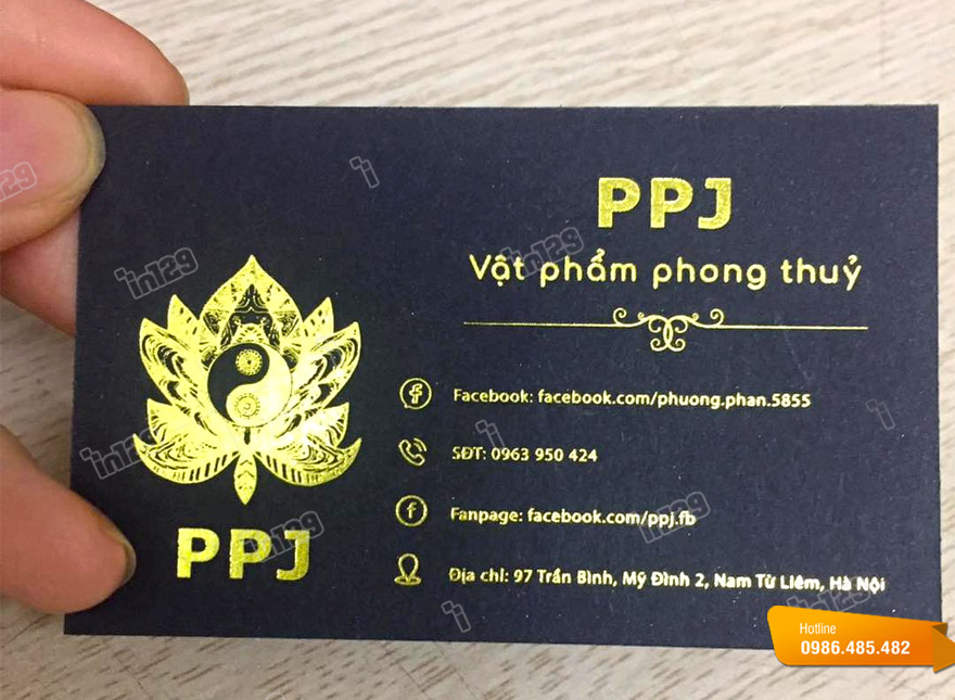 In card visit cao cấp ép kim giá rẻ tại Hà Nội