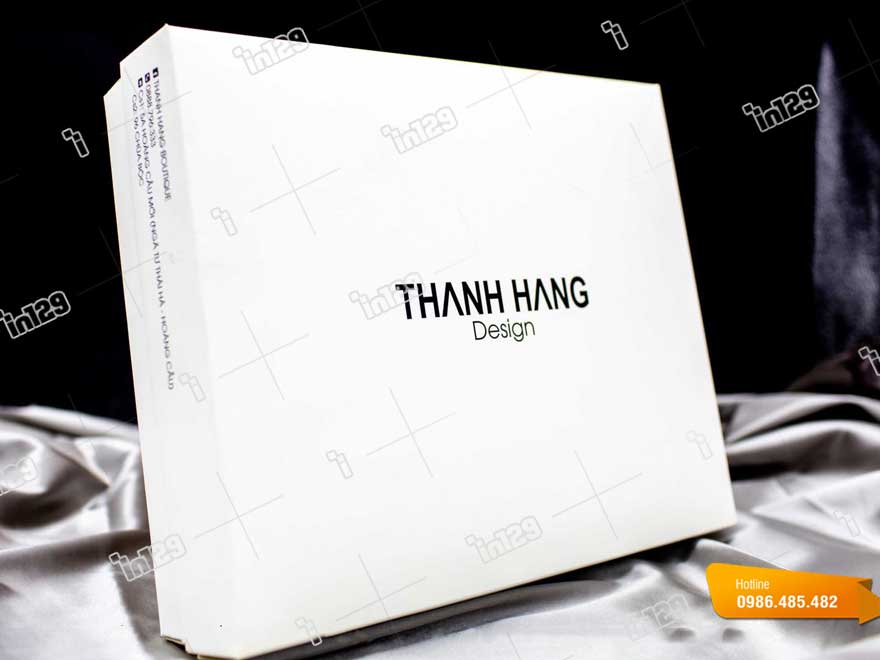In bao bì vỏ hộp âm dương đựng sản phẩm của thương hiệu Thanh Hang Design