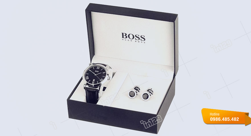 Hộp đồng hồ đẹp thương hiệu Boss do In129 thiết kế và in ấn