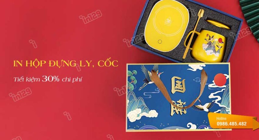 Hộp đựng ly, cốc bằng giấy sang trọng