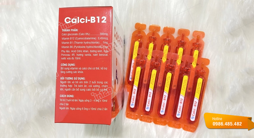 Mẫu hộp đựng thực phẩm chức năng Calci B12