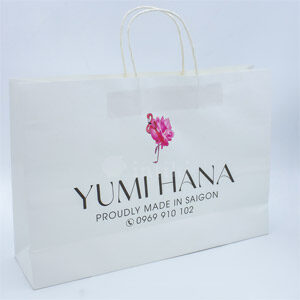 Mẫu túi giấy đựng quần áo cửa hàng Yumi Hana