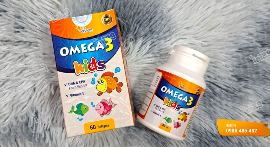 Mẫu hộp đựng viên dầu cá Omega3 Kids