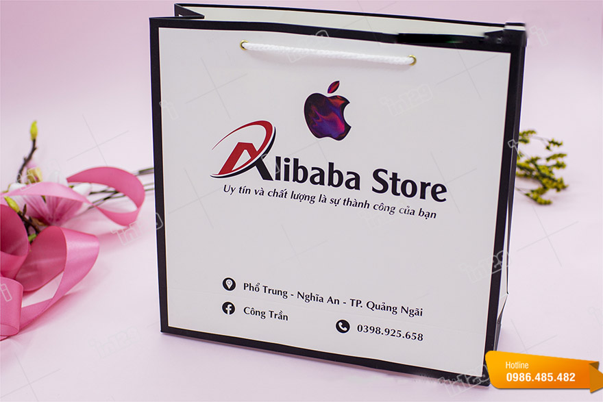 Mẫu túi giấy cửa hàng điện thoại Alibaba Store