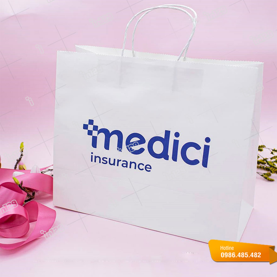 Mẫu túi giấy đựng quà tặng đẹp công ty Medici Insurance