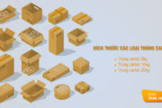 Kích thước các loại thùng carton được sử dụng nhiều nhất hiện nay