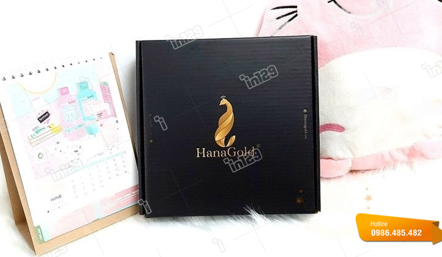 Mẫu hộp nắp gập đựng sản phẩm thương hiệu Hana Gold