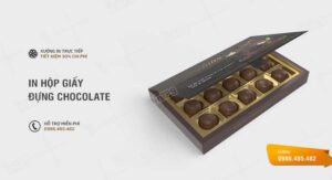 In vỏ hộp đựng socola (Chocolate) bằng giấy giá rẻ tại Hà Nội