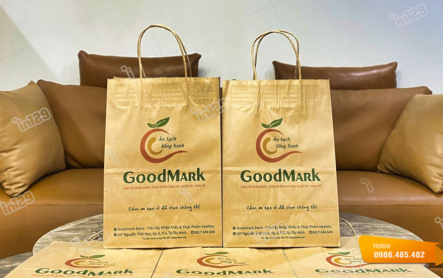 Túi kraft đựng thực phẩm cho cửa hàng GoodMark