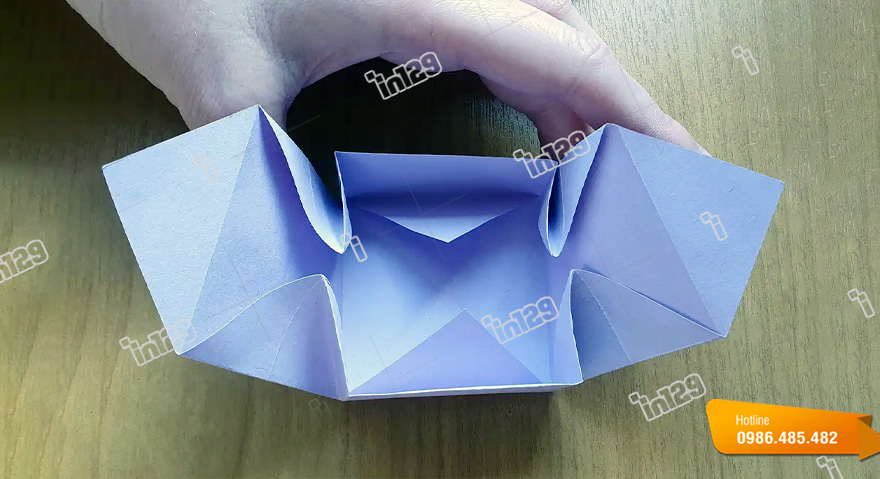 Cách gấp hộp giấy đơn giản bước 5