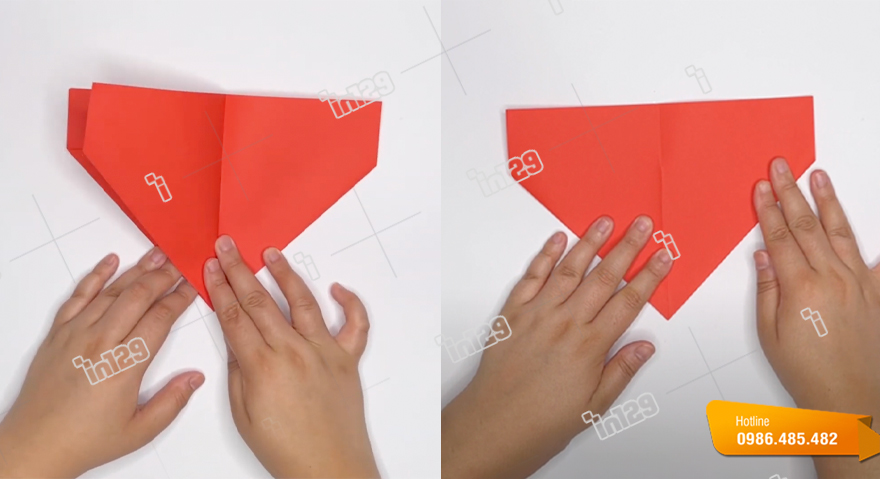 Cách bộp chộp vỏ hộp giấy tờ hình vuông vắn vì như thế giấy tờ A4 bước 5