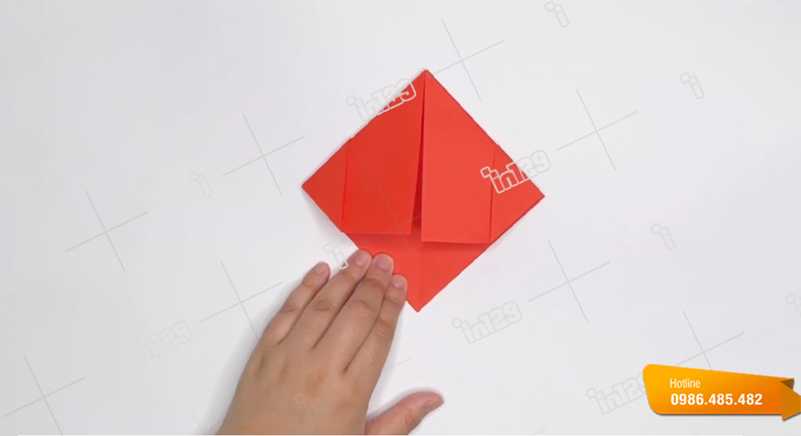 Cách bộp chộp vỏ hộp giấy tờ hình vuông vắn vì như thế giấy tờ A4 bước 6