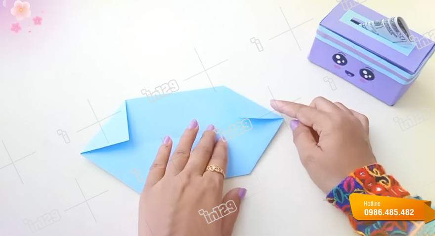 Cách làm hộp giấy đựng tiền bước 3