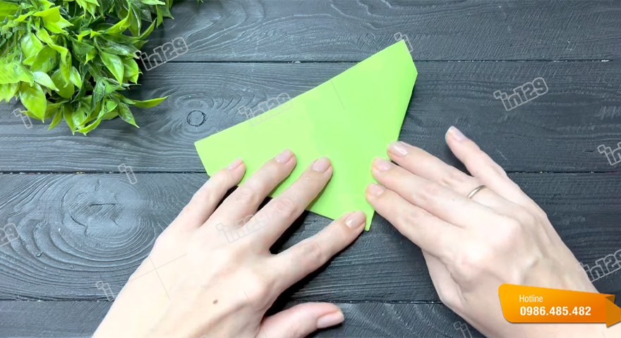 Gấp hộp giấy origami bước 3