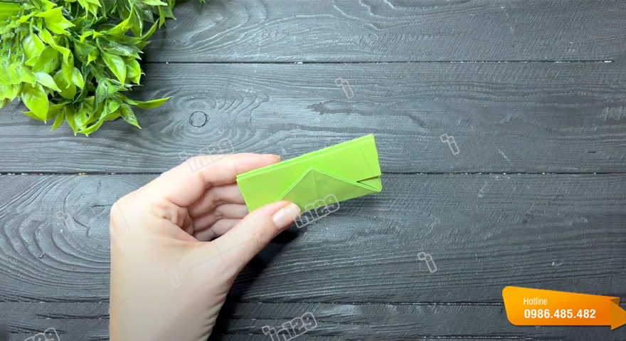 Gấp hộp giấy origami bước 5