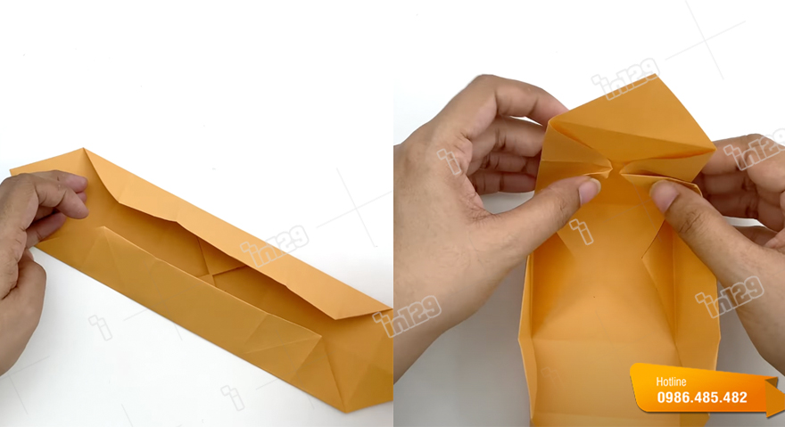 Cách gấp hộp giấy có ngăn kéo đơn giản bước 6