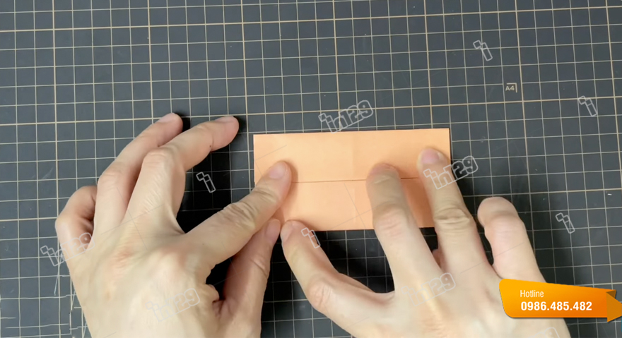 Cách làm hộp giấy hình vuông nắp liền bước 3