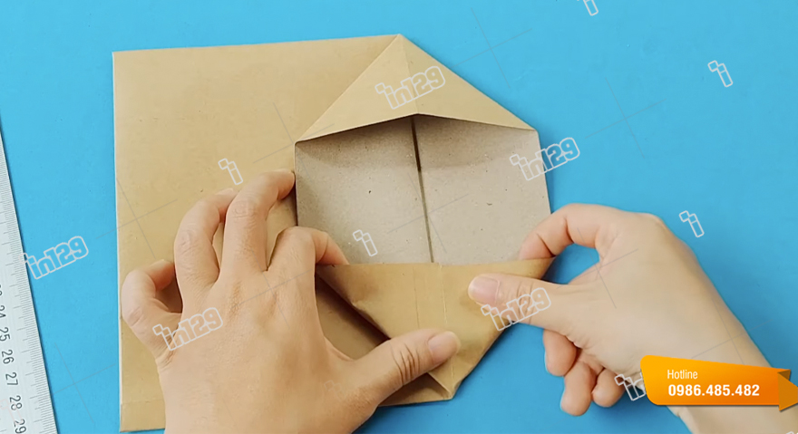 Cách làm túi giấy handmade có quai bước 6