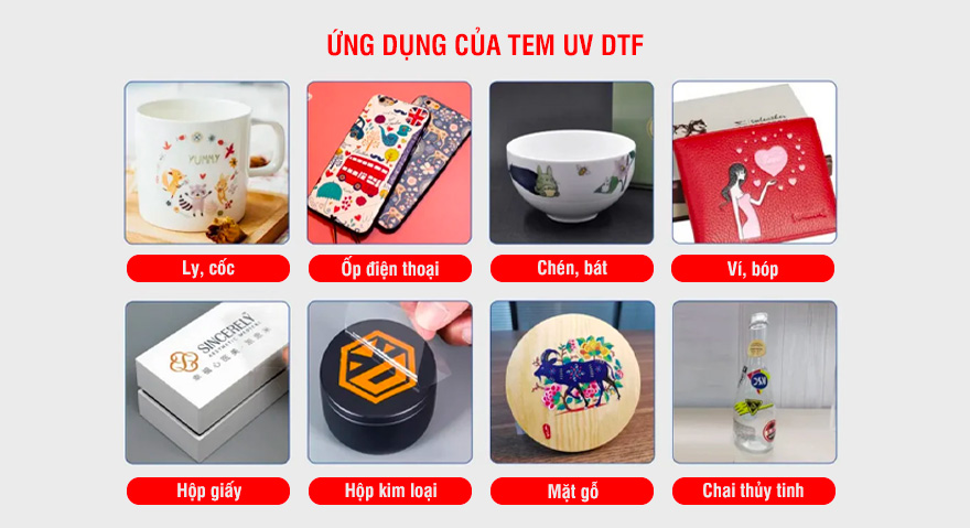 Ứng dụng của in UV DTF