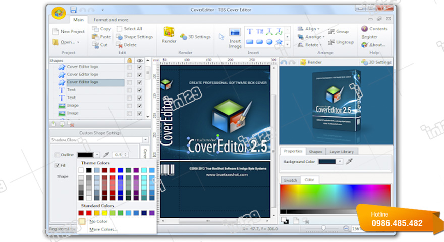 Phần mềm thiết kế bản vẽ thùng carton TBS Cover Editor
