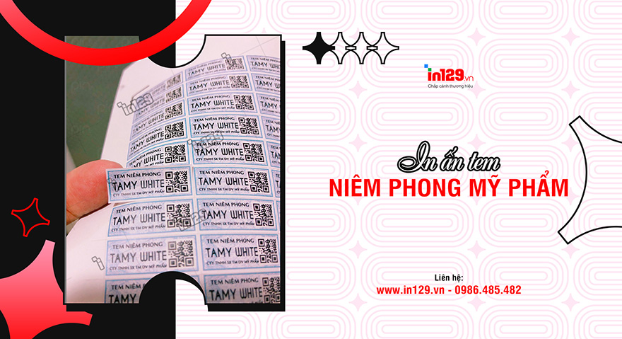 In tem niêm phong mỹ phẩm theo yêu cầu giá rẻ tại Hà Nội