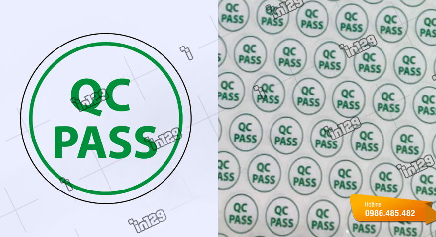 Ứng dụng của tem kiểm soát chất lượng (QC pass)