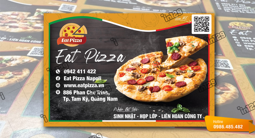 Những thông tin cần có trên tem nhãn pizza