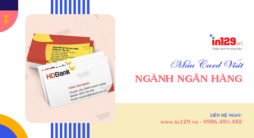 Danh thiếp ngân hàng chuyên nghiệp, nổi bật