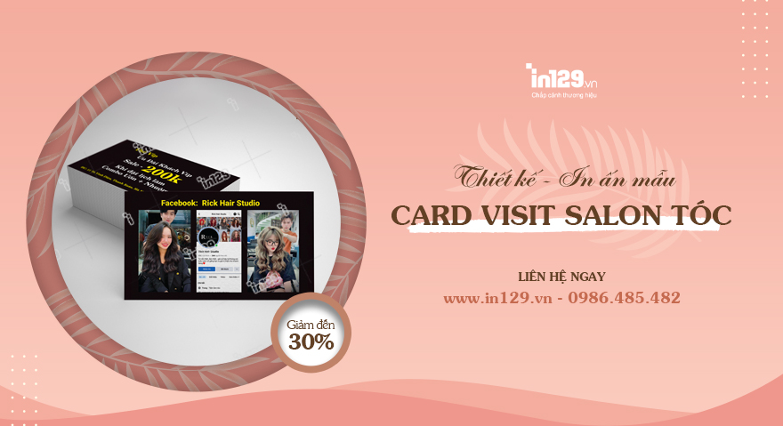 Mẫu card visit salon tóc sang trọng, thiết kế theo trend