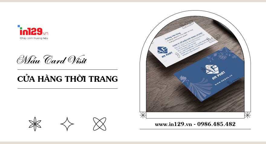 Mẫu card visit shop thời trang thiết kế sang trọng,