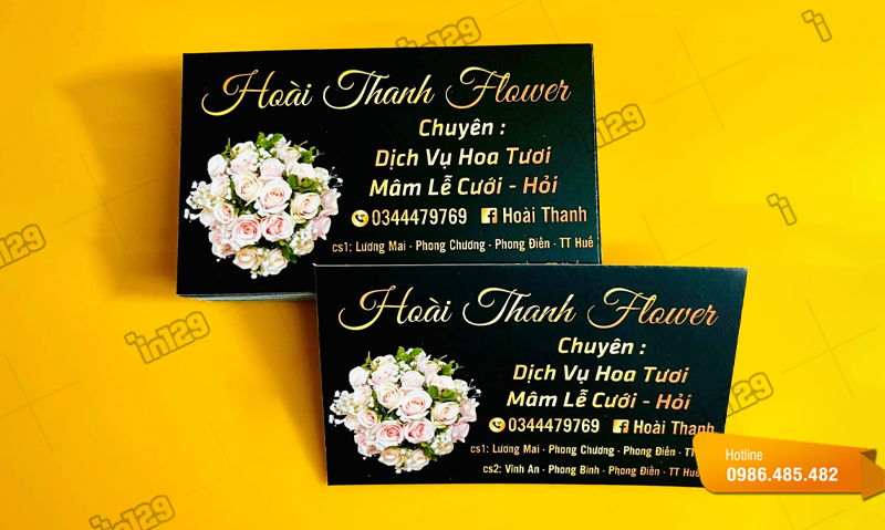 Mẫu card visit shop hoa tươi