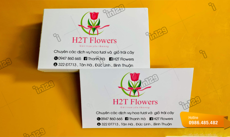 Mẫu card visit shop hoa tươi