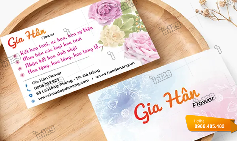 Mẫu card visit shop hoa tươi