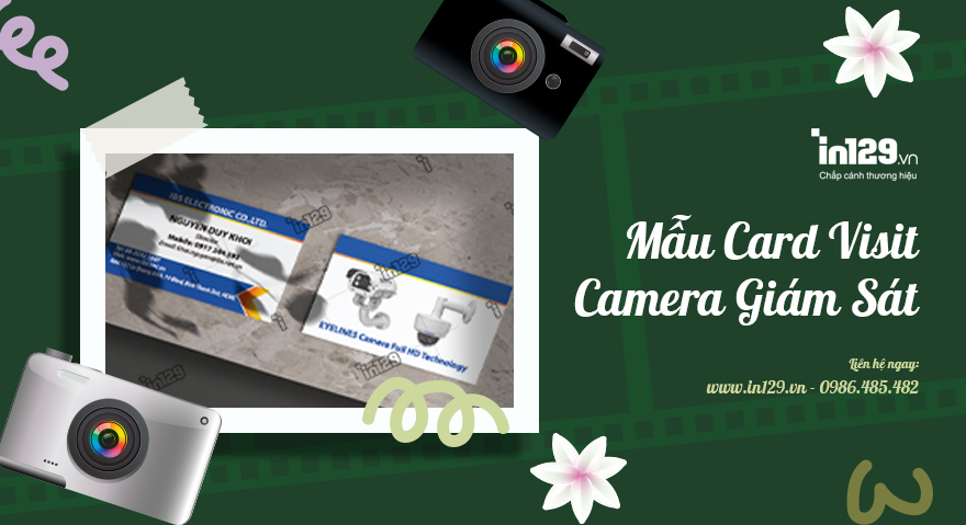 Mẫu card visit camera đẹp, chuyên nghiệp, ấn tượng