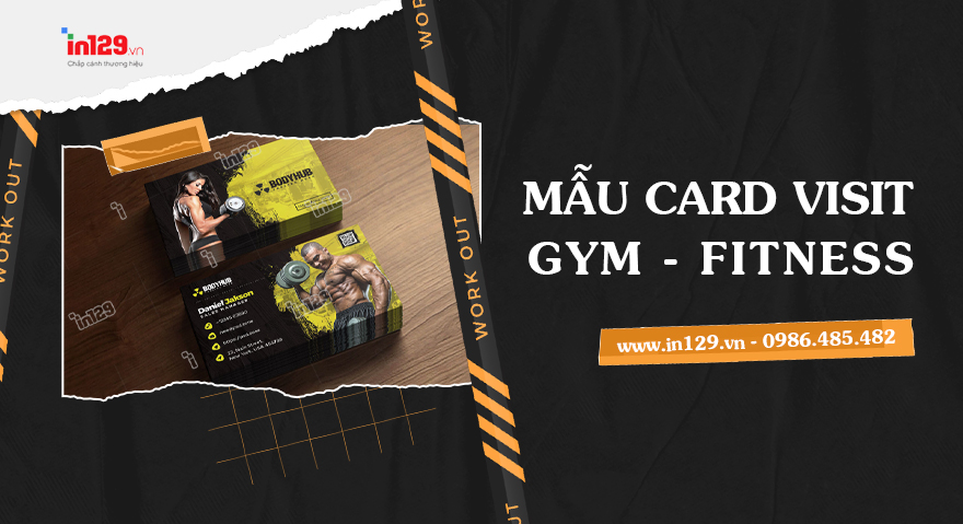 Mẫu card visit phòng gym, phòng thể hình độc đáo, sáng tạo