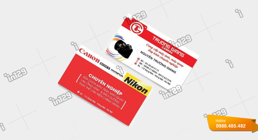 Mẫu card visit camera chuyên nghiệp