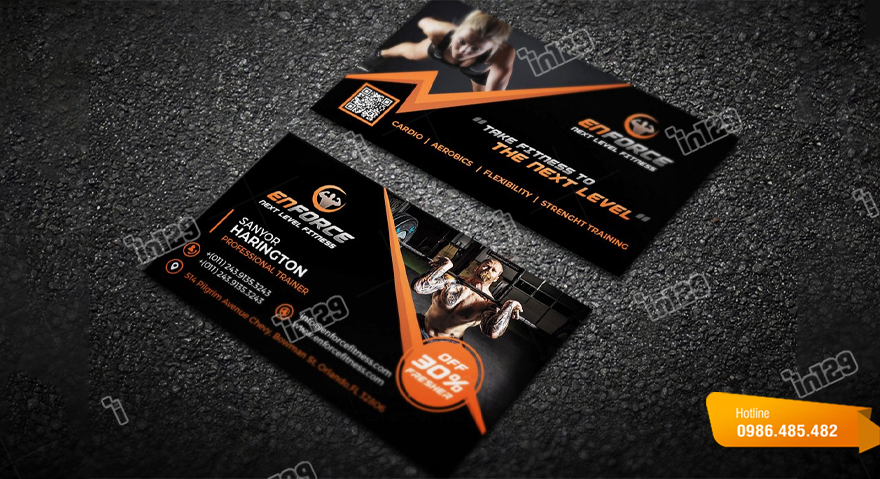 Mẫu card visit phòng tập gym