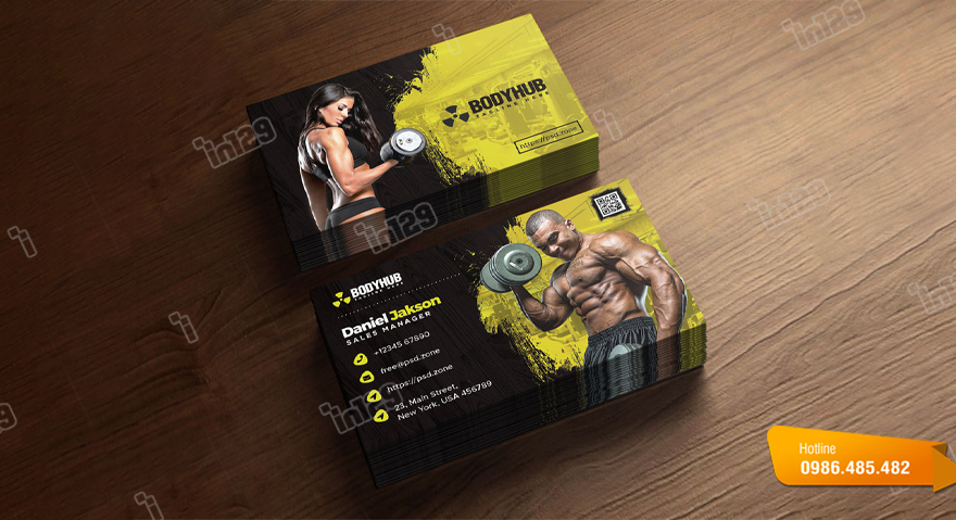 Mẫu card visit phòng tập gym