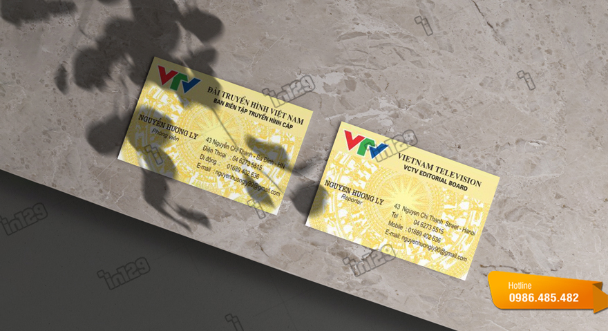 Mẫu card visit truyền hình