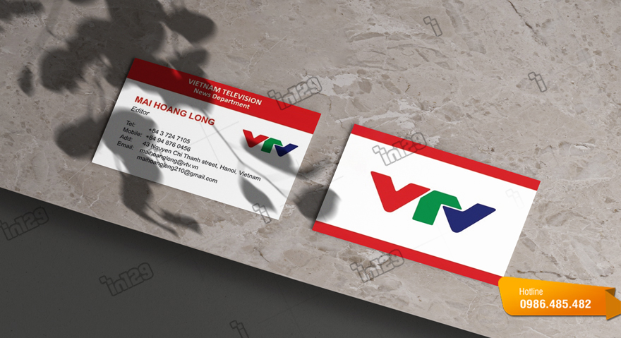 Mẫu card visit truyền hình